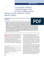 Effect of Power Arm Length Combined With Additional Anterior Torque On The Axial Orientation of The Maxillary Incisors During en Masse Retraction A Finite Element Analysis