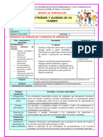 1º U4 S2 Sesion D4 Mat Antecesor y Sucesor de Un Numero