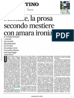 Il Mattino - Montale La Prosa Secondo Mestiere Con Amara Ironia