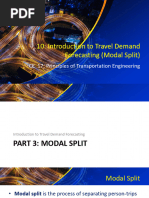 10 - Introduction To Travel Demand Forecasting - Modal Split