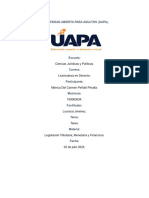 Legislación Tributaria, Monetaria y Financiera.