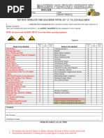 Roller Pre-Start Checklist