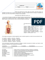 Colégio Nome: - Data: - / - / - Professora: - Série: 8º Ano - Turma: - Turno