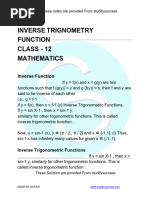 Class 12 Maths ch-2 Notes