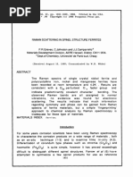 Raman Scattering in Spinel Structure Ferrites - 1988