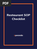 Restaurant SOP Checklist