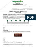 Avaliação 2º Bimestre - Matemática - EDITADA