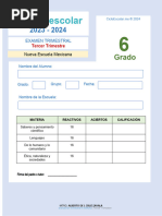 6 Sexto Grado Examen Trimestral 3 2023 2024