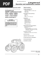 Landini Legend Operation and Maintenance Manual