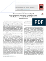 Recommendations For Transesophageal Echocardiograp