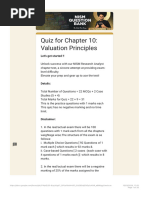 Quiz For Chapter 10 - Valuation Principles