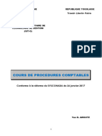 Cours Procédures Comptables M AWOUTE Conforme À La Réforma Du SYSCOHADA