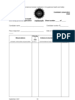 IGC Practical Observation Sheet