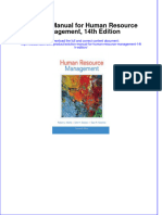 Solution Manual For Human Resource Management, 14th Edition Download PDF Full Chapter