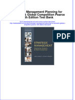 Strategic Management Planning For Domestic &amp Global Competition Pearce 13th Edition Test Bank Download PDF Full Chapter