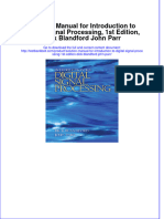 Solution Manual For Introduction To Digital Signal Processing, 1st Edition, Dick Blandford John Parr Download PDF Full Chapter