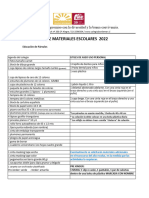 LISTA DE UTILES ESCOLARES 2022 Oficial