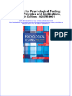 Test Bank For Psychological Testing: History, Principles and Applications, 7/E 7th Edition: 0205961061 Download PDF Full Chapter