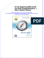 Test Bank For Exploring Microsoft Office Excel 2010 Comprehensive, 1 Edition: Robert Grauer Download PDF Full Chapter