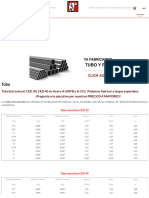 Tubo Mecánico o Estructural - Tubo Cédula 30 y 40 - Tubo Industrial