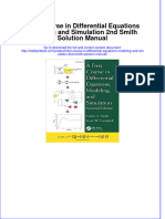 First Course in Differential Equations Modeling and Simulation 2nd Smith Solution Manual Download PDF Full Chapter