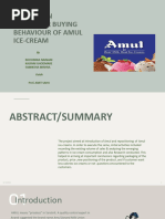 A Study On Consumer Buying Behaviour of Amul