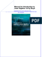 Solution Manual For Introduction To Applied Linear Algebra 1st by Boyd Download PDF Full Chapter