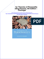 Test Bank For Theories of Personality Understanding Persons, 6th Edition: Cloninger Download PDF Full Chapter