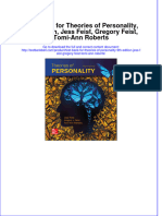 Test Bank For Theories of Personality, 9th Edition, Jess Feist, Gregory Feist, Tomi-Ann Roberts Download PDF Full Chapter