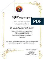 Sijil Penghargaan Perhimpunan