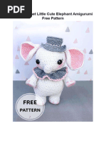 PDF Crochet Little Cute Elephant Amigurumi Free Pattern