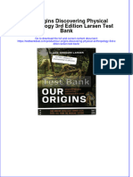 Our Origins Discovering Physical Anthropology 3rd Edition Larsen Test Bank Instant Download All Chapter