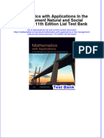 Mathematics With Applications in The Management Natural and Social Sciences 11th Edition Lial Test Bank Instant Download All Chapter