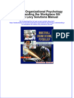 Industrial Organizational Psychology Understanding The Workplace 5th Edition Levy Solutions Manual Instant Download All Chapter