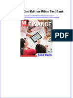 M Finance 2nd Edition Millon Test Bank Instant Download All Chapter