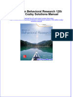 Methods in Behavioral Research 12th Edition Cozby Solutions Manual Instant Download All Chapter