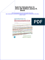 Test Bank For Introduction To Econometrics 4th Edition James H. Stock Download PDF Full Chapter