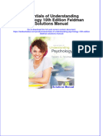 Essentials of Understanding Psychology 10th Edition Feldman Solutions Manual Instant Download All Chapter