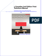 Psychology Canadian 2nd Edition Feist Solutions Manual Instant Download All Chapter