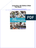 Real Communication 4th Edition OHair Test Bank Instant Download All Chapter