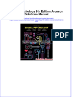 Social Psychology 9th Edition Aronson Solutions Manual Instant Download All Chapter