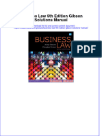 Business Law 9th Edition Gibson Solutions Manual Instant Download All Chapter