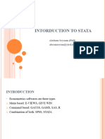 Introduction To Stata and Data Management