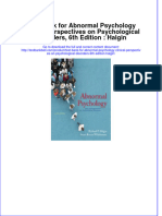 Test Bank For Abnormal Psychology Clinical Perspectives On Psychological Disorders, 6th Edition: Halgin Download PDF Full Chapter