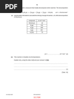 A Level Chemistry Paper 4 Topical Questions - Entropy