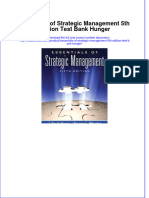 Essentials of Strategic Management 5th Edition Test Bank Hunger Download PDF Full Chapter