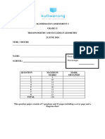 Grade 11 Mathematics Assessment 3 (21 June 2024)