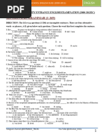 Entrance Tricks Exam Book Euee English Entrance (2000-2011) .