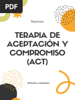 Terapia de Aceptación y Compromiso ACT