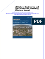 Principles of Highway Engineering and Traffic Analysis 4th Edition Mannering Solutions Manual Instant Download All Chapter